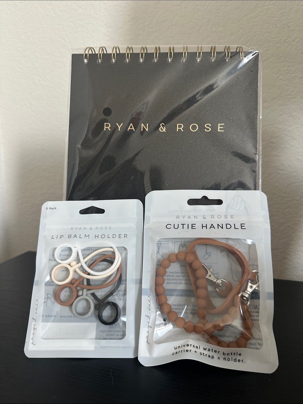 RYAN & ROSE Bundle - Journal + Cutie Handle + Lip Balm Holders - Tan & Neutral